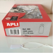 Apli hangetiket met koord 11x29mm 1000st Td35251129